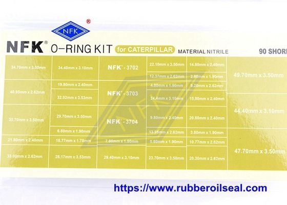 NBR90 Hardness O Ring Seal Kit 369 Pieces 36 Sizes Excavator Repair Box Fit CAT Hydraulic Parts